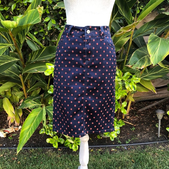 ✨ANTHROPOLOGIE Polka Dot Pencil Skirt. - Picture 1 of 5